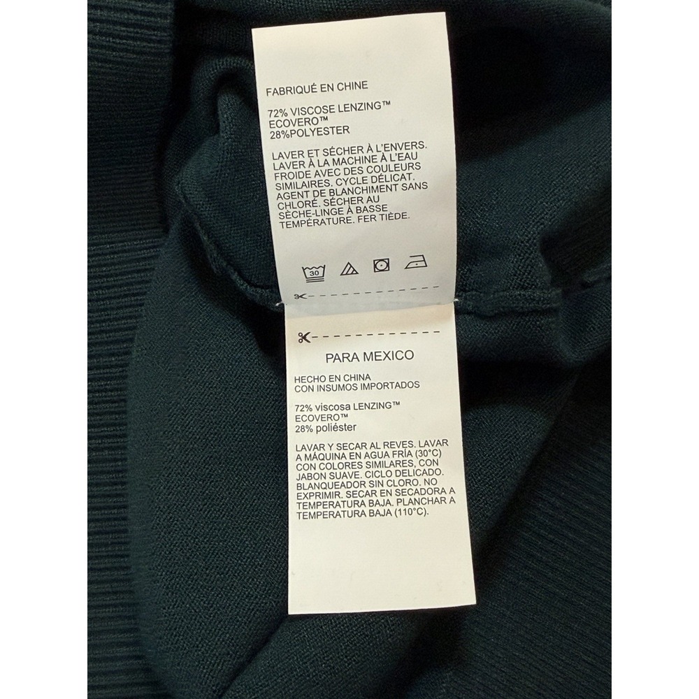Perry Ellis Men's Long Sleeve Mock Neck Pullover Sweater Dark Sea Green-Medium - Picture 10 of 10